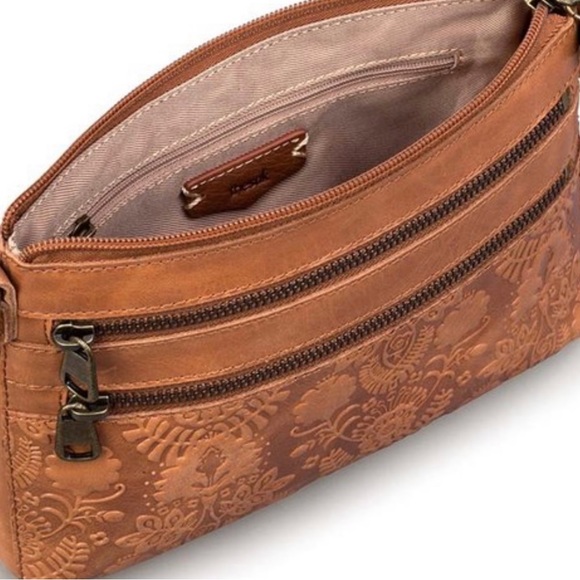 NWOTS - SAK TOBACCO FLORAL - EMBOSSED RESEDA CROSSBODY BAG - Picture 5 of 17